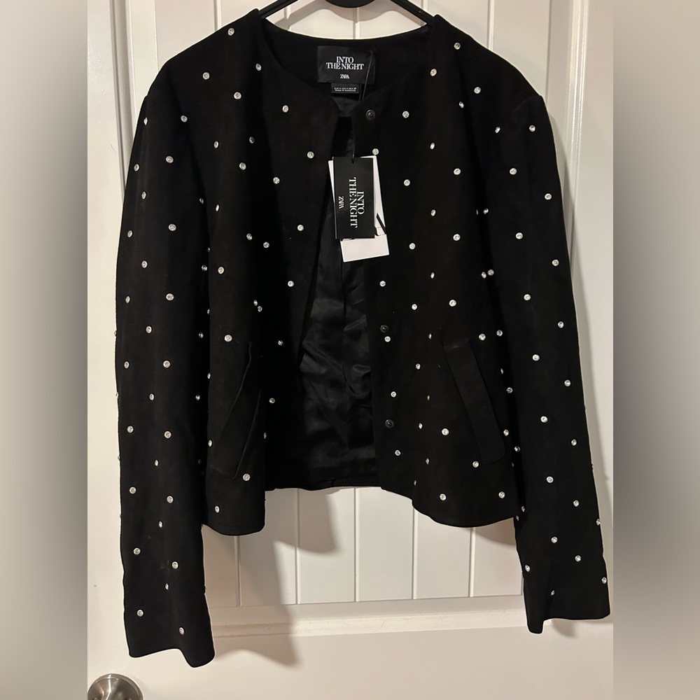 ZARA RHINESTONE BLAZER LIMITED EDITION NWT SIZE M